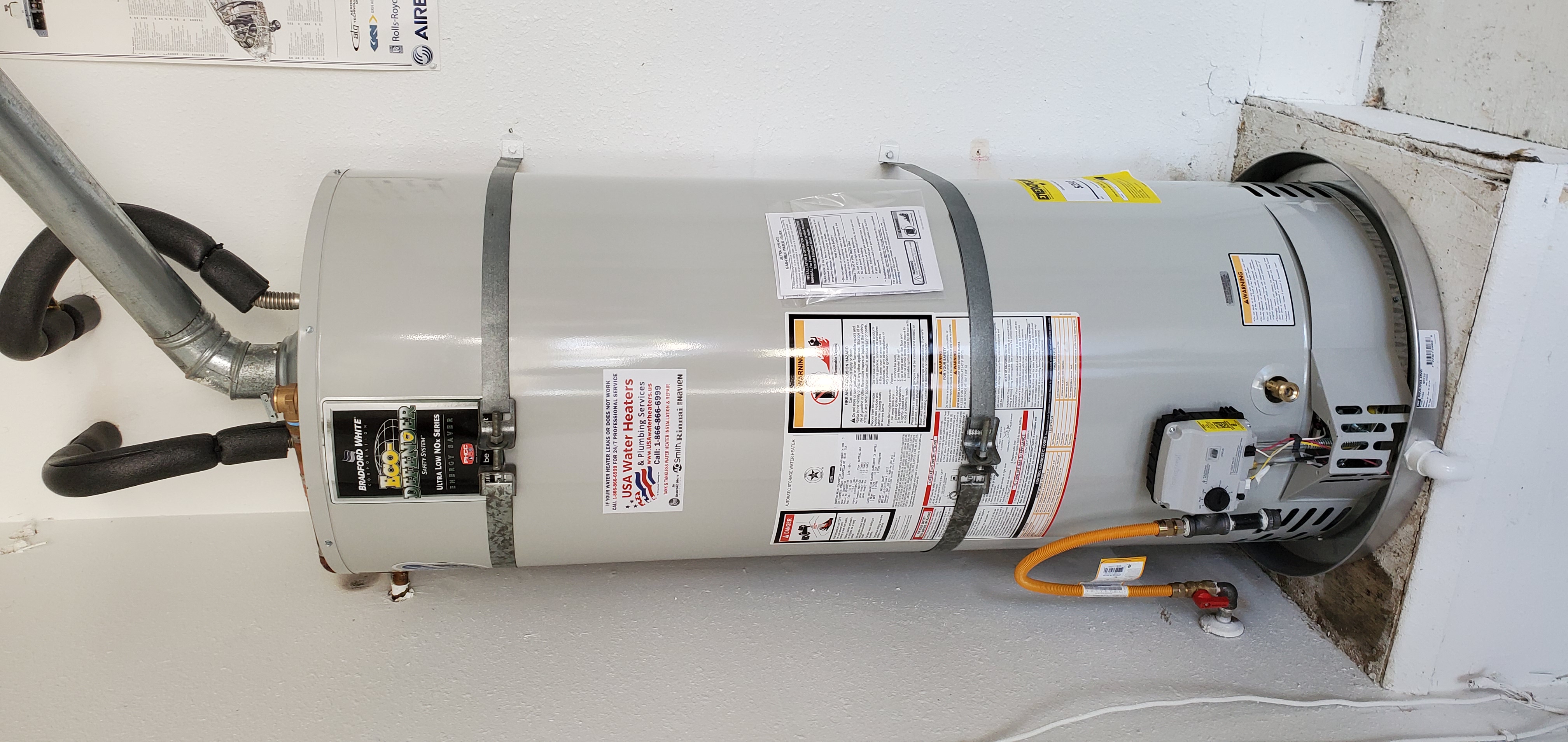 50 Gal Bradford White Water Heater Installation Irvine CA